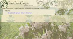 Desktop Screenshot of canecreekcanyon.org